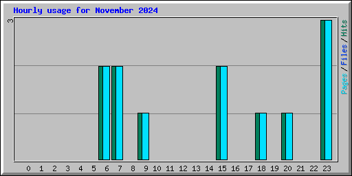 Hourly usage for November 2024